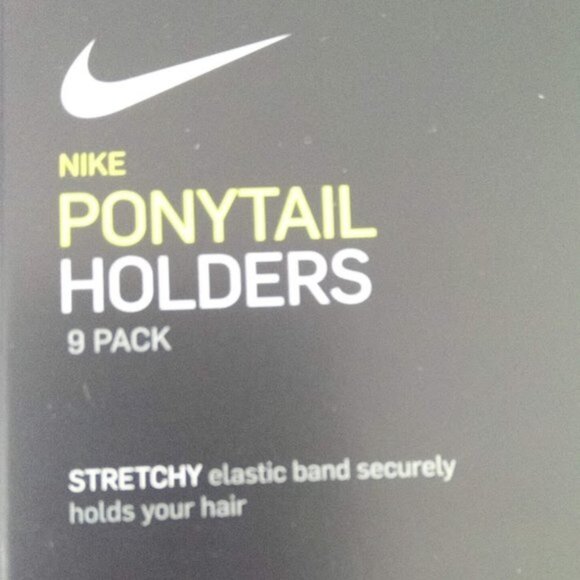New Nike 9 Pieces Hairbands Hair Ties Ponytail Holders Black And White Mixed O/S - Picture 3 of 4